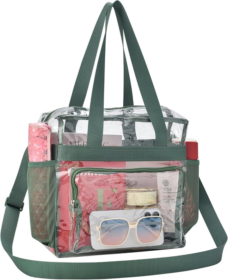 Busiuw Clear Bag for Stadium Events 12x12x6, Clear Bag Clear Tote Bag with Reinforced Straps for Sporting Events Travel - Image 1